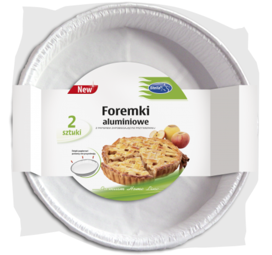 Stella tavaite aluminiu cu hartie copt pt tarta 2buc